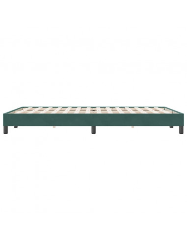 Letto a Molle senza Materasso Verde Scuro 140x220 cm Velluto