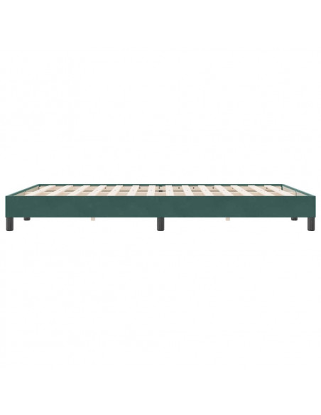 Letto a Molle senza Materasso Verde Scuro 140x220 cm Velluto