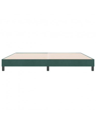 Letto a Molle senza Materasso Verde Scuro 180x220 cm Velluto