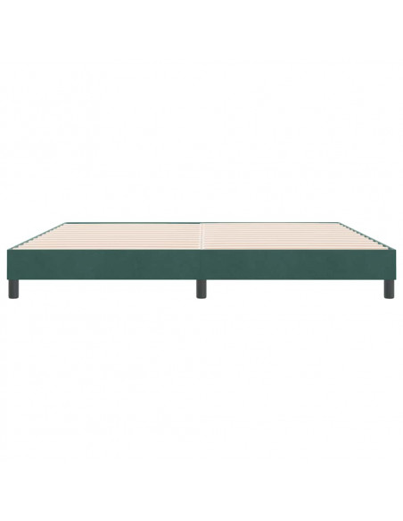 Letto a Molle senza Materasso Verde Scuro 180x220 cm Velluto