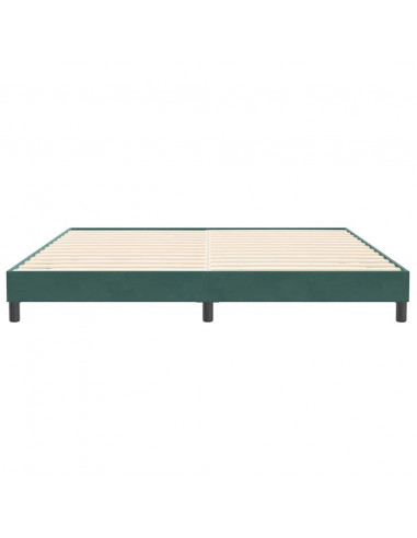 Letto a Molle senza Materasso Verde Scuro 200x210 cm Velluto