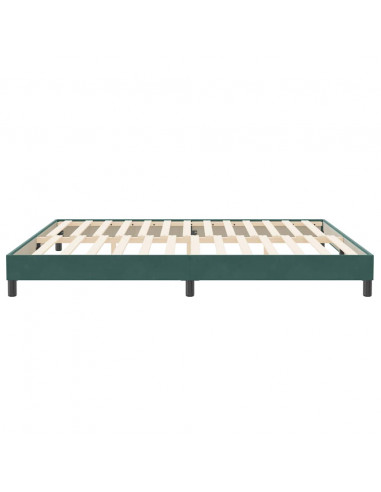 Letto a Molle senza Materasso Verde Scuro 200x210 cm Velluto