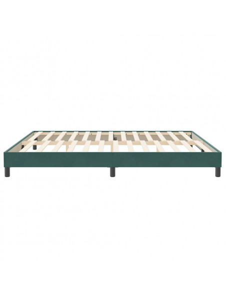 Letto a Molle senza Materasso Verde Scuro 200x210 cm Velluto