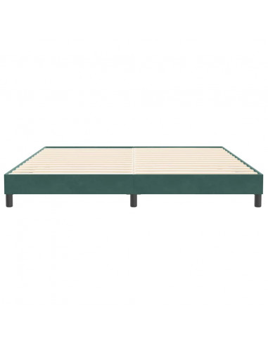 Letto a Molle senza Materasso Verde Scuro 200x220 cm Velluto