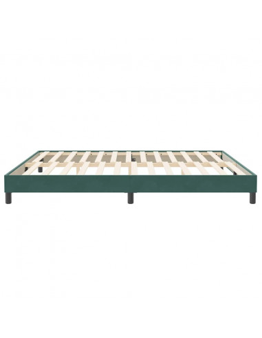 Letto a Molle senza Materasso Verde Scuro 200x220 cm Velluto