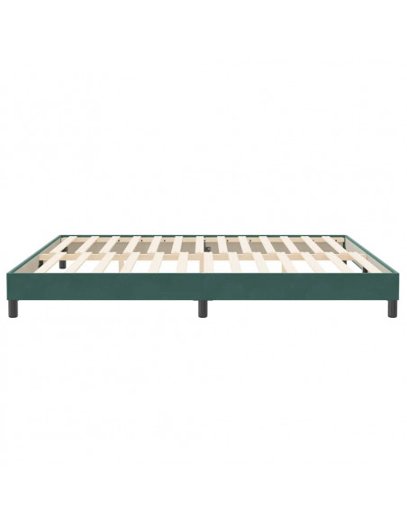 Letto a Molle senza Materasso Verde Scuro 200x220 cm Velluto