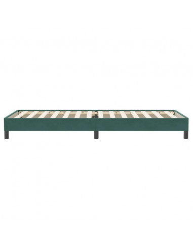 Letto a Molle senza Materasso Verde Scuro 80x220 cm Velluto