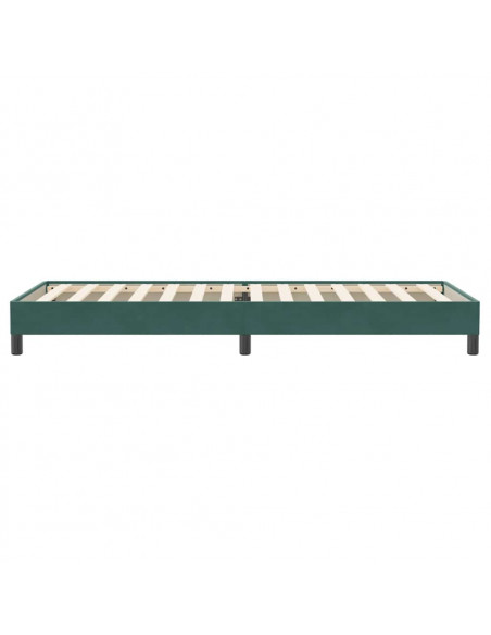 Letto a Molle senza Materasso Verde Scuro 80x220 cm Velluto