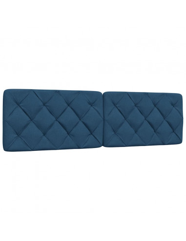 Letto con Materasso Blu 180x200 cm in Tessuto