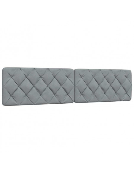 Letto con Materasso Grigio Chiaro 200x200 cm in Tessuto