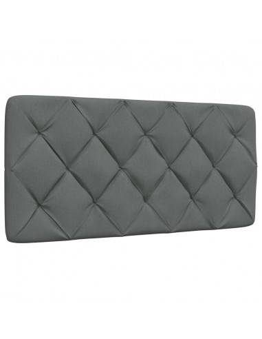 Letto con Materasso Grigio Scuro 100x200 cm in Tessuto