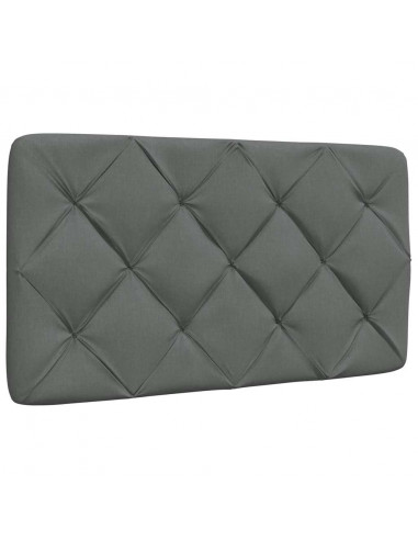 Letto con Materasso Grigio Scuro 90x190 cm in Tessuto