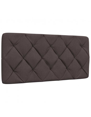 Letto con Materasso Marrone Scuro 100x200 cm in Tessuto