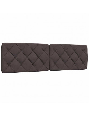 Letto con Materasso Marrone Scuro 180x200cm Tessuto