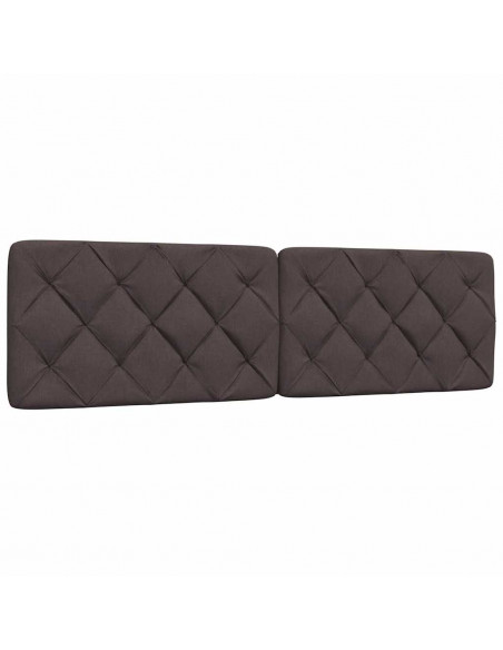 Letto con Materasso Marrone Scuro 180x200cm Tessuto