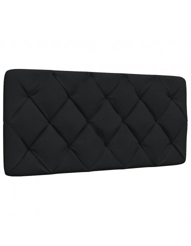 Letto con Materasso Nero 100x200 cm in Tessuto