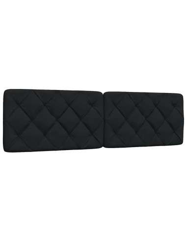 Letto con Materasso Nero 180x200 cm in Tessuto