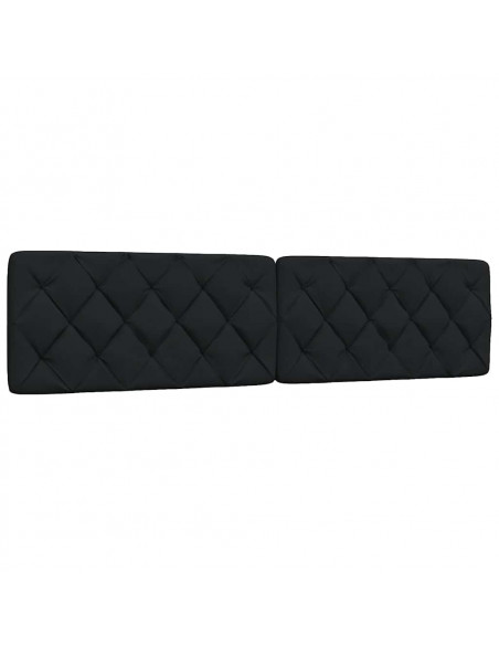 Letto con Materasso Nero 200x200 cm in Tessuto