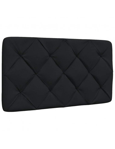 Letto con Materasso Nero 90x190 cm in Tessuto