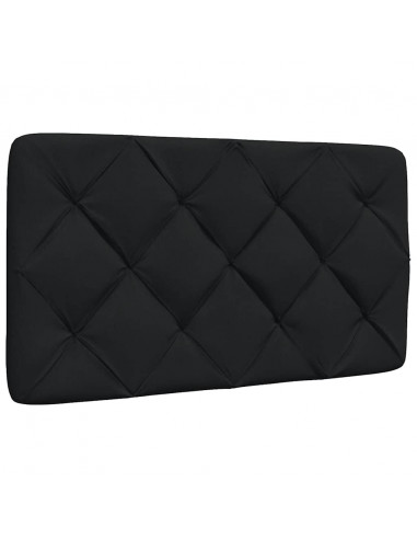 Letto con Materasso Nero 90x200 cm in Tessuto