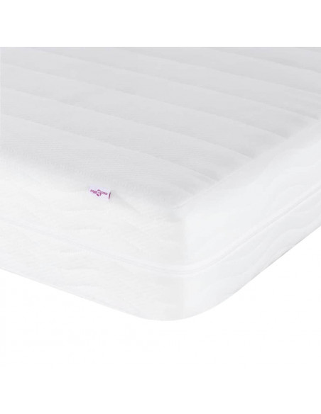 Letto con Materasso Tortora 100x200 cm in Tessuto
