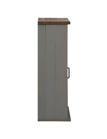 Pensile HALDEN con Anta Scorrevole Grigio 49x22,5x70 cm in Pino
