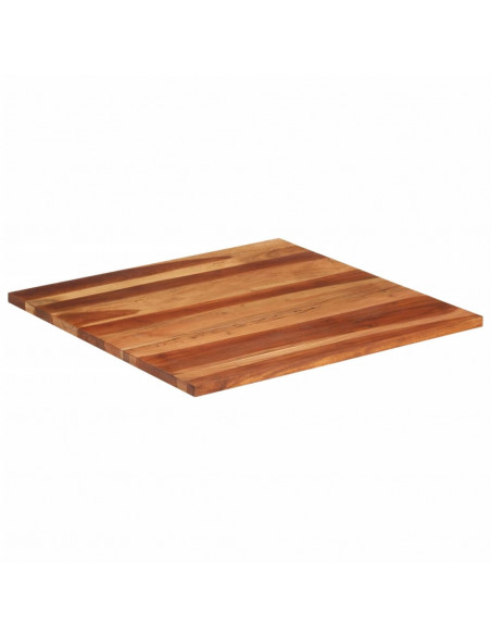 Piano Tavolo in Legno Massello di Acacia 25-27 mm 80x80 cm