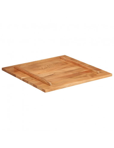Piano Tavolo in Legno Massello di Acacia 25-27 mm 80x80 cm