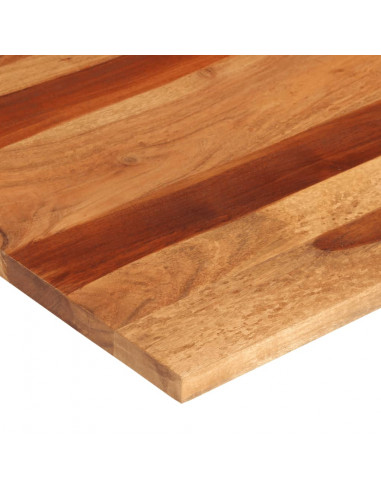 Piano Tavolo in Legno Massello di Acacia 25-27 mm 80x80 cm