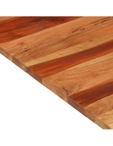 Piano Tavolo in Legno Massello di Acacia 25-27 mm 80x80 cm