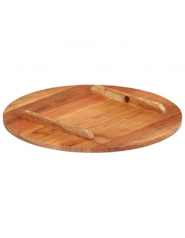 Piano Tavolo in Legno Massello di Acacia Rotondo 15-16 mm 40 cm