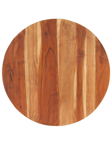 Piano Tavolo in Legno Massello di Acacia Rotondo 15-16 mm 80 cm