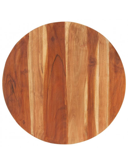 Piano Tavolo in Legno Massello di Acacia Rotondo 15-16 mm 80 cm