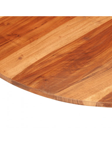 Piano Tavolo in Legno Massello di Acacia Rotondo 15-16 mm 80 cm