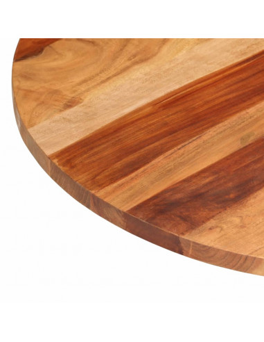 Piano Tavolo in Legno Massello di Acacia Rotondo 25-27 mm 80 cm