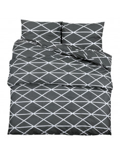 Set Copripiumino Grigio 140x200 cm in Cotone