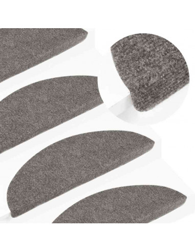 Tappetini Autoadesivi per Scale 20 pz Grigi 65x22,5x3,5 cm