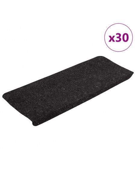 Tappetini Autoadesivi per Scale 30 pz Antracite 65x24,5x3,5 cm