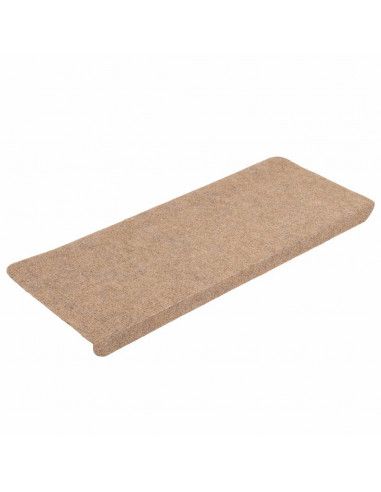 Tappetini Autoadesivi per Scale 30 pz Beige 65x24,5x3,5 cm
