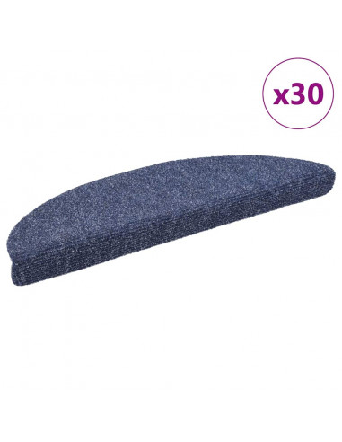 Tappetini Autoadesivi per Scale 30 pz Blu 56x17x3 cm