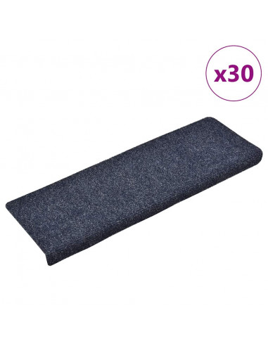 Tappetini Autoadesivi per Scale 30 pz Blu 65x21x4 cm