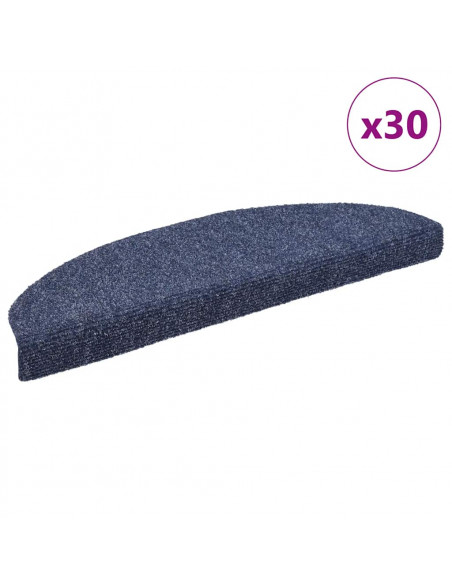 Tappetini Autoadesivi per Scale 30 pz Blu 65x21x4 cm