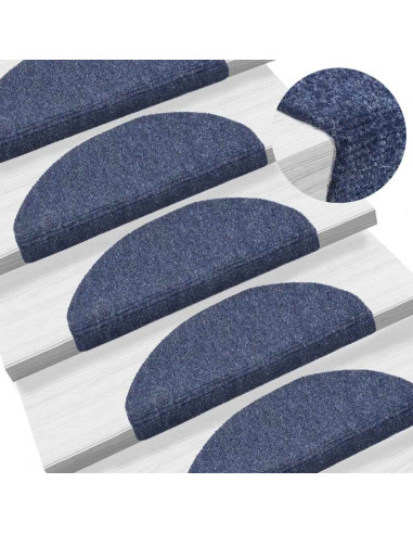 Tappetini Autoadesivi per Scale 30 pz Blu 65x21x4 cm