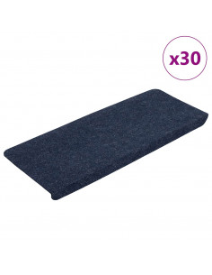 Tappetini Autoadesivi per Scale 30 pz Blu 65x24,5x3,5 cm