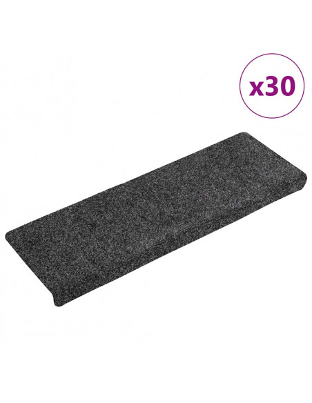 Tappetini Autoadesivi per Scale 30 pz Grigi 65x21x4 cm