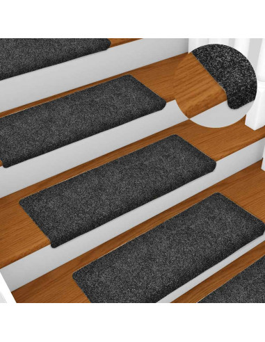 Tappetini Autoadesivi per Scale 30 pz Grigi 65x21x4 cm