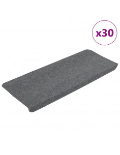 Tappetini Autoadesivi per Scale 30 pz Grigi 65x24,5x3,5 cm