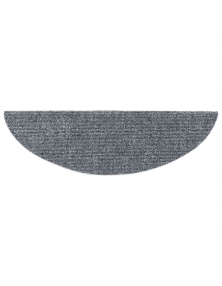 Tappetini Autoadesivi per Scale 30 pz Grigio Chiaro 56x17x3 cm