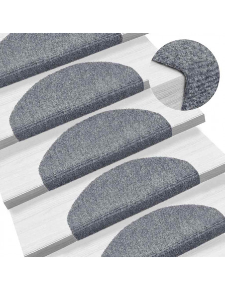 Tappetini Autoadesivi per Scale 30 pz Grigio Chiaro 65x21x4 cm