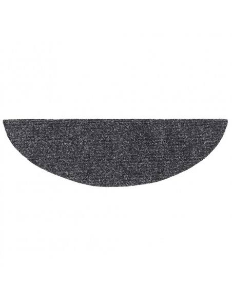Tappetini Autoadesivi per Scale 30 pz Grigio Scuro 56x17x3 cm